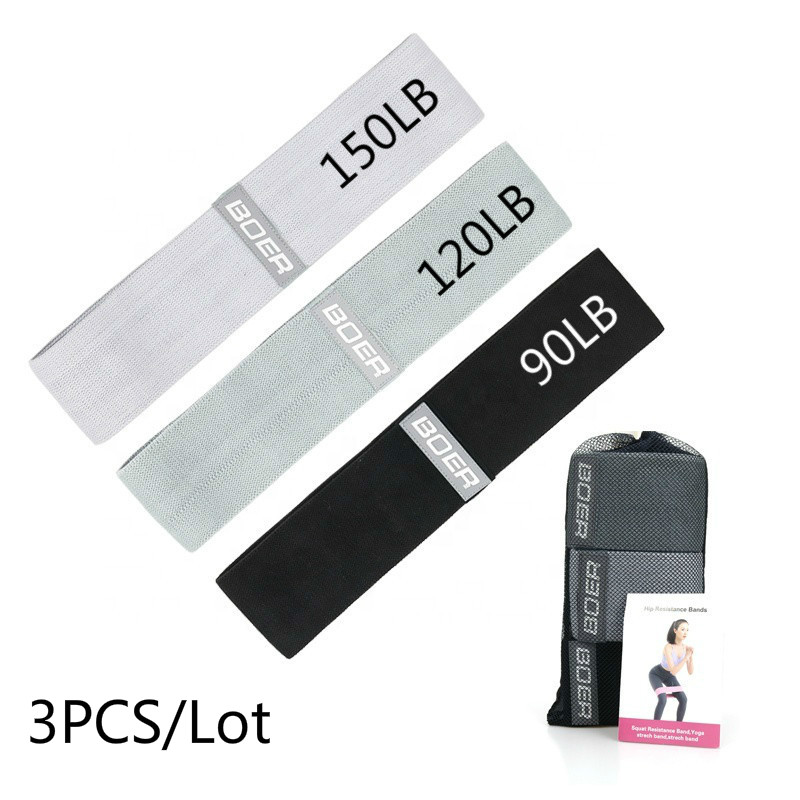 Sports Equipment Online - 3PCS Women Men Fabric Resistance Bands