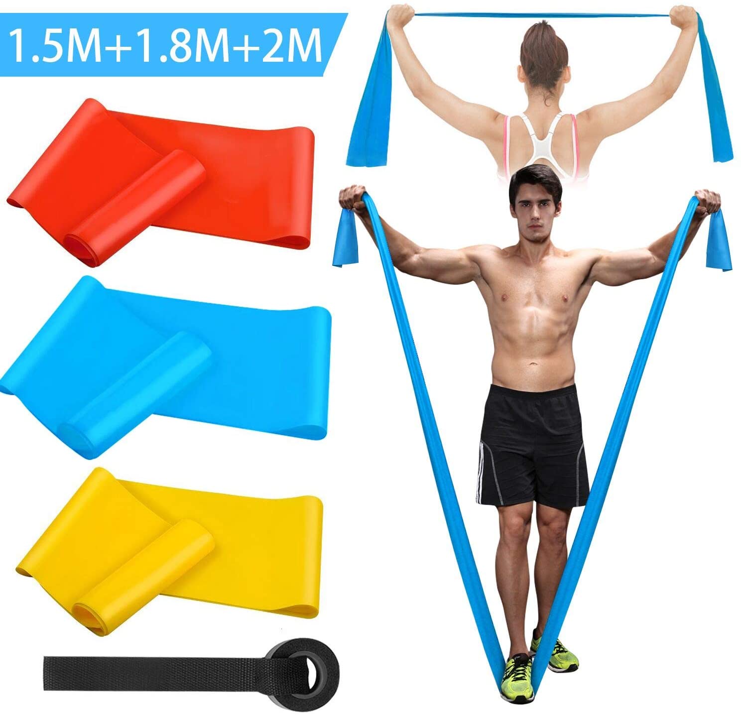 Elastic Fitness Bands 3Pcs Res - Sports Equipment Supplies recension och pris