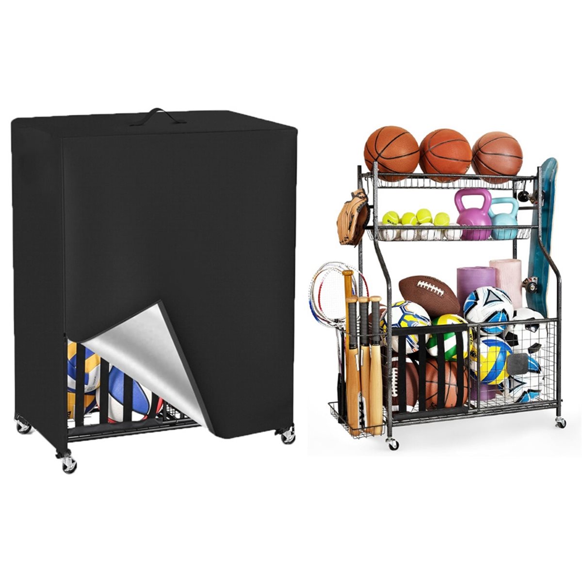 Basketball Rack Cover Garage S - Sports Equipment Garage Storage recension och pris