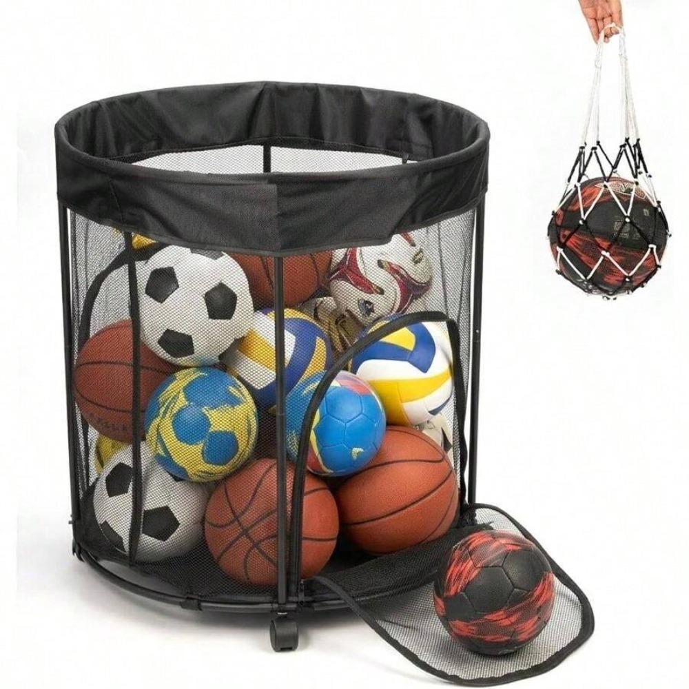 51.36 Gallon Ball Storage Cart - Sports Equipment Garage Storage recension och pris