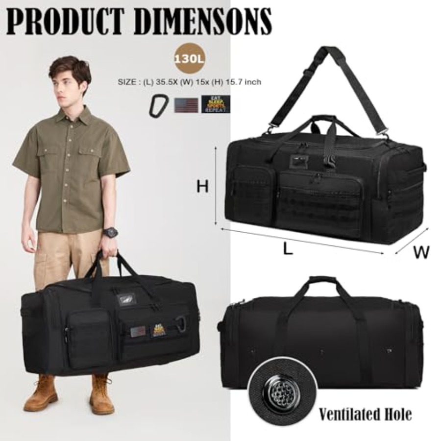 130L Extra Large Duffle Bag fo - Xl Sports Equipment Bag recension och pris