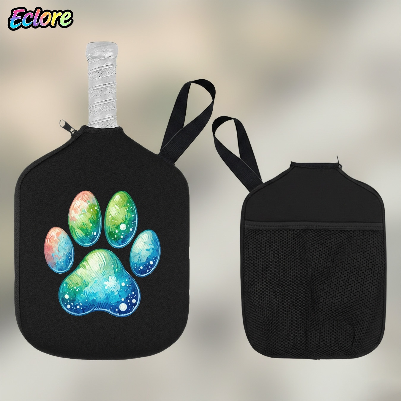 Watercolor Gradient Cat Paw Pr - Pickleball Paddle recension och pris