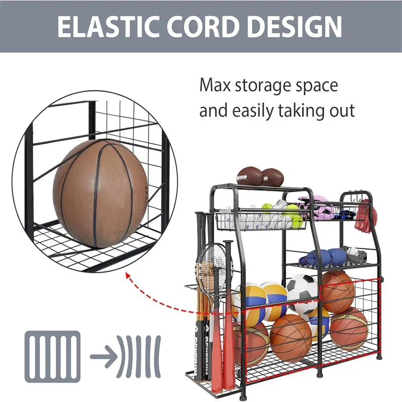 2026 Ball Storage Rack Garage  - Sports Equipment Garage Storage recension och pris