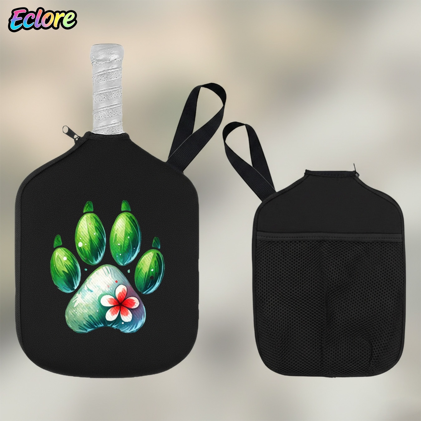 Green Watercolor Paw Print Pad - Pickleball Paddle recension och pris