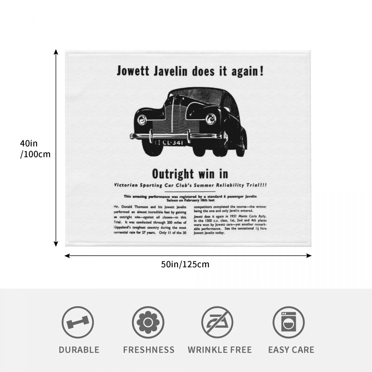 JOWETT JAVELIN Throw Blanket F - Javelin Throwing recension och pris